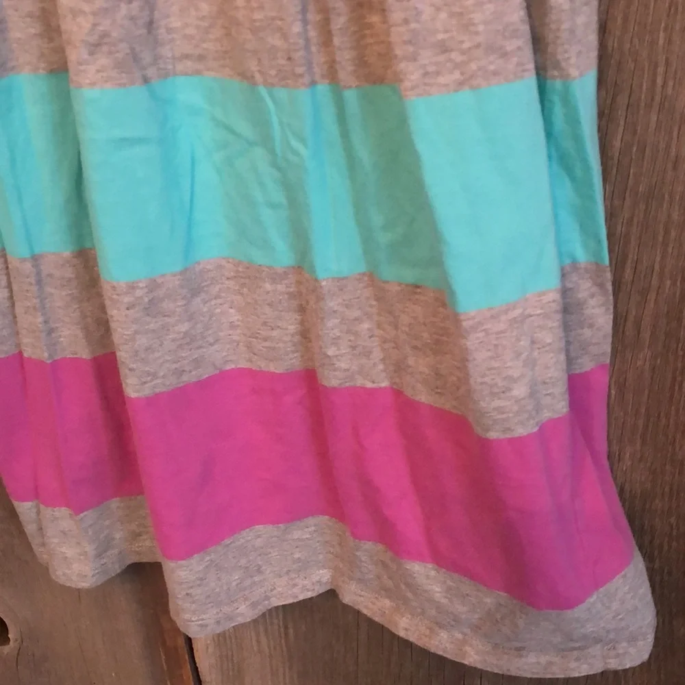 Gap Gray Striped Maxi Sundress Smocked Size 4